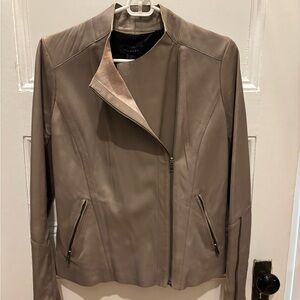 All Saints Women's Beige Leather Jacket